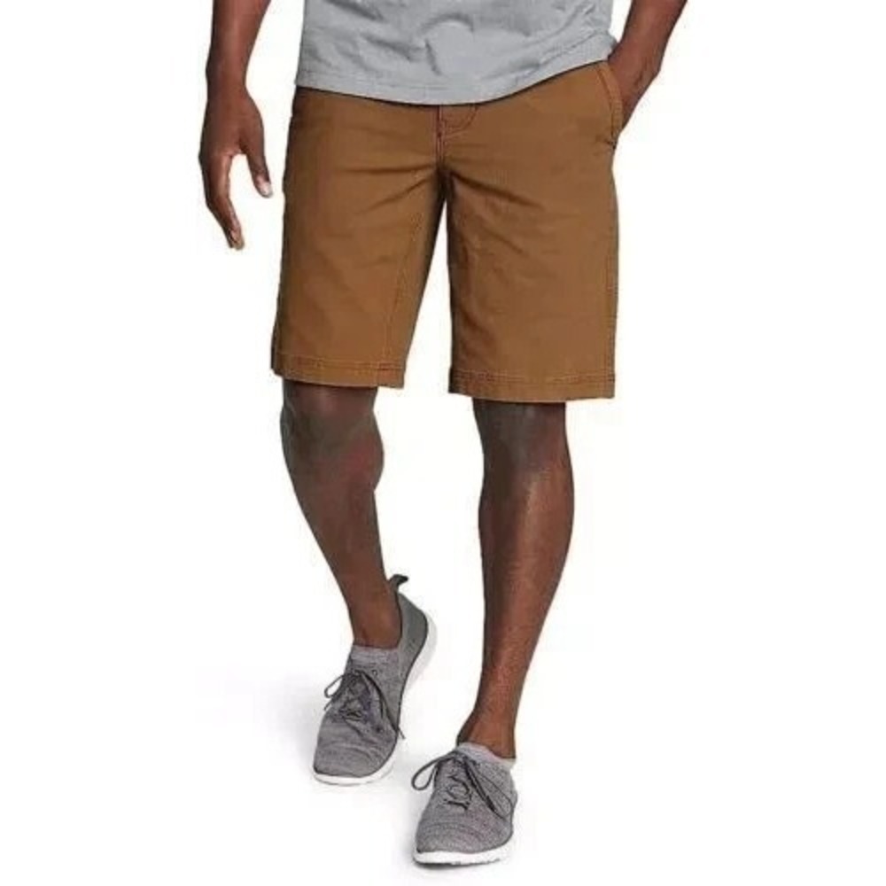 Eddie Bauer Men's Canvas Cargo Utility Shorts Tan 5-Pocket Size 40 NWT - Picture 2 of 10